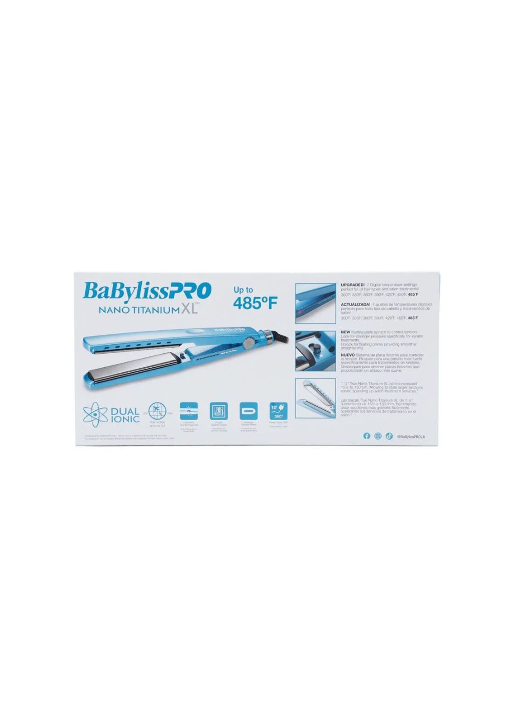 Plancha BabylissPRO XL Alisadora Titanium Iónica Digital 32MM-3