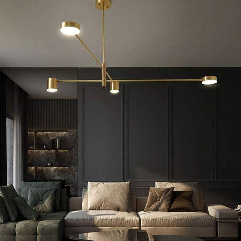 Lampara Nórdica Modelo THYRA Dorado 4 luces LED AHORRO ENERGIA-2