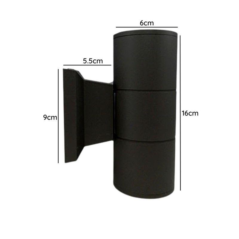 Aplique Exterior Cilíndrico Doble Porta GU10 MODELO: ALEIXO - Dekora-4