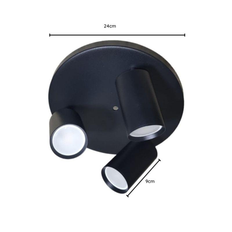 Aplique Circular Triple Negro ALTAIR III-5