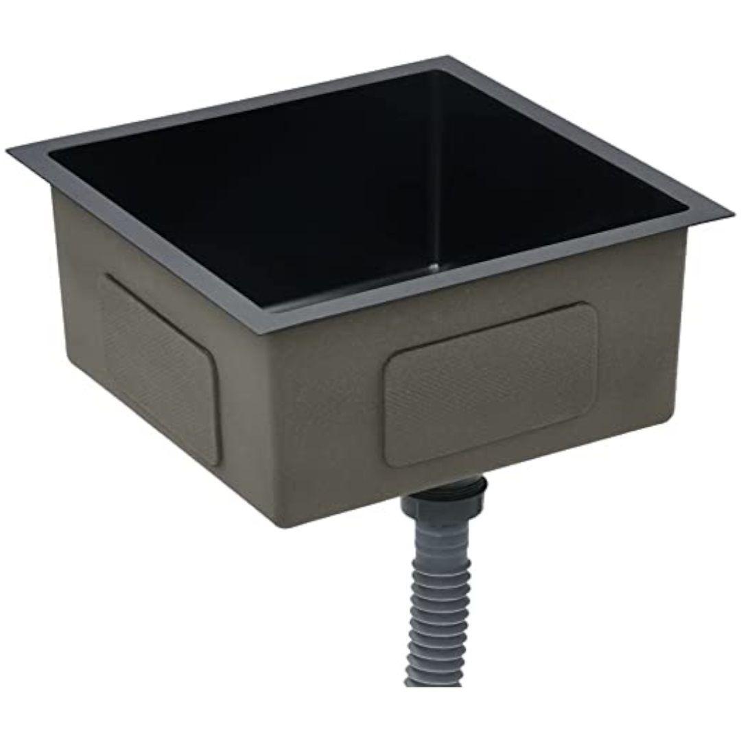 Lavaplatos Dekora 41x41 cm – Acero Inoxidable 2 mm Negro, Sobre/Bajo Cubierta-3