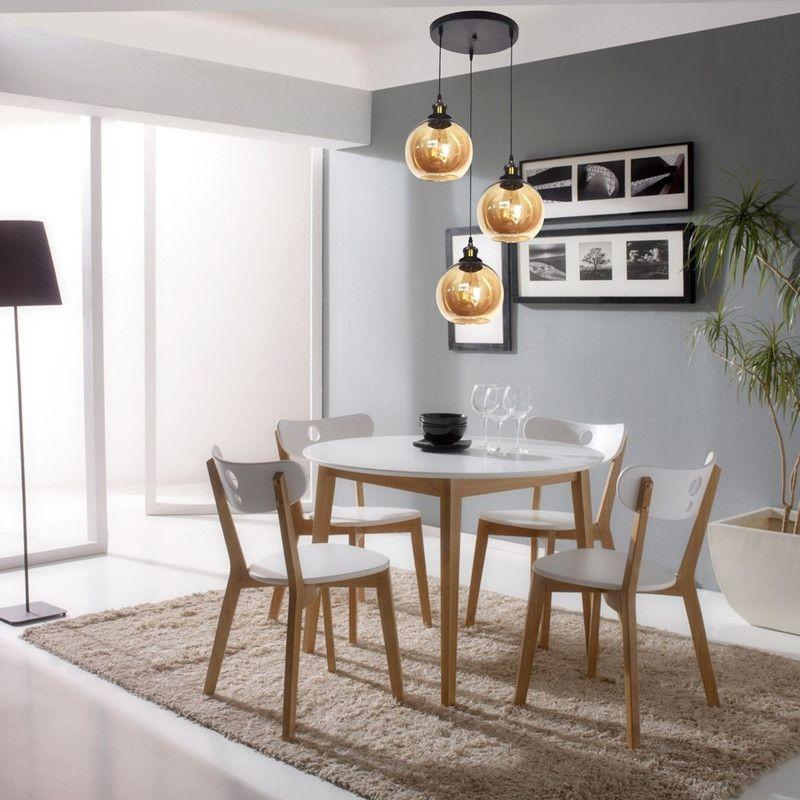 Lampara Colgante Triple Modelo VENUS Vidrio-2