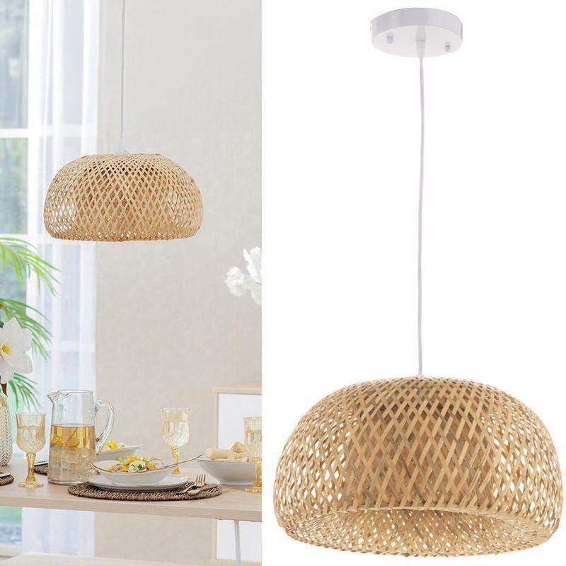 Lampara Colgante Techo Ratan Modelo OLIVA 38 CM-2