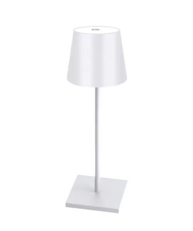 Lámpara LED Touch Recargable Blanca – Diseño Minimalista de Aluminio-0