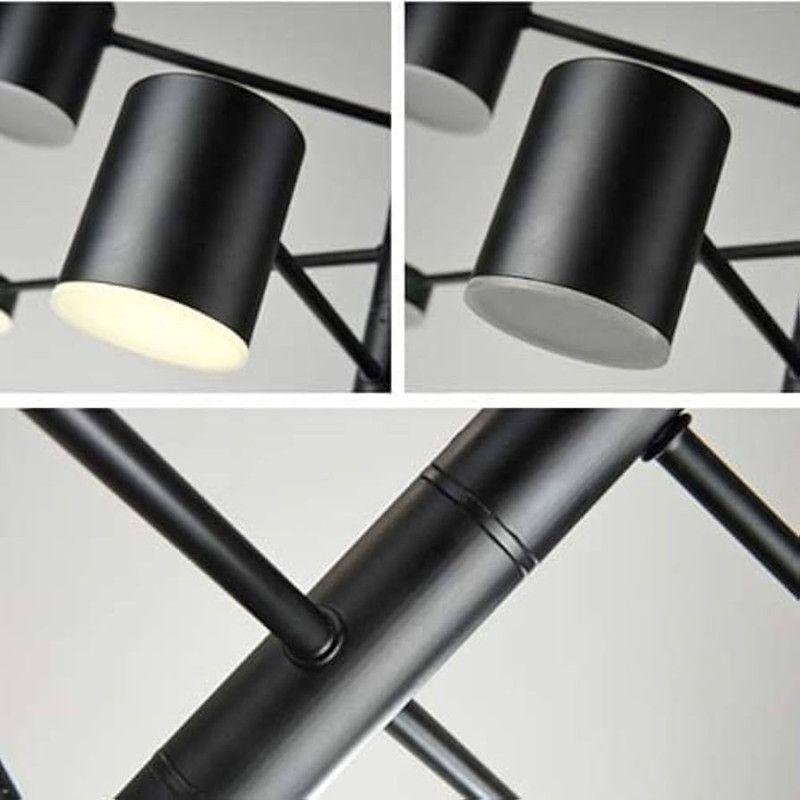 Lampara Nordica Modelo THYRA Negra 4 luces LED AHORRO ENERGIA-3