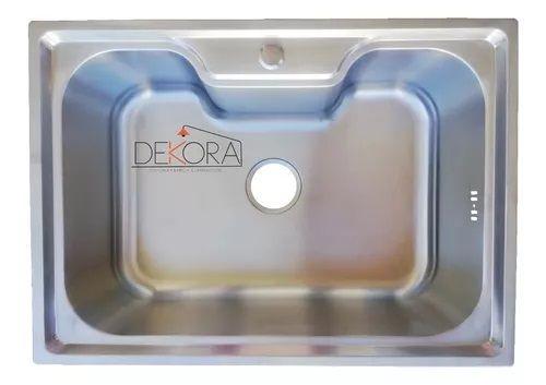 Lavaplatos Dekora 70X50cm Plata Sobre Cubierta-0