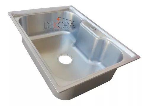 Lavaplatos Dekora 70X50cm Plata Sobre Cubierta-1