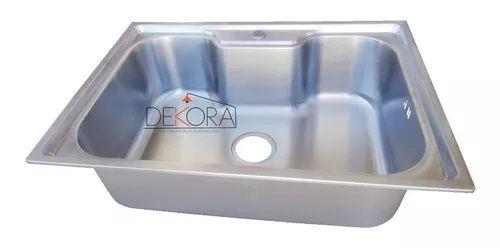 Lavaplatos Dekora 70X50cm Plata Sobre Cubierta-2