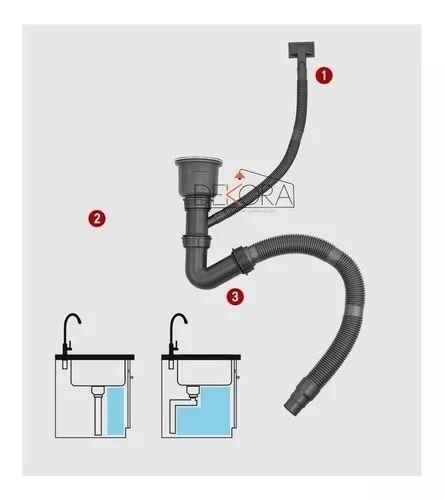 Lavaplatos Dekora 70X50cm Plata Sobre Cubierta-3