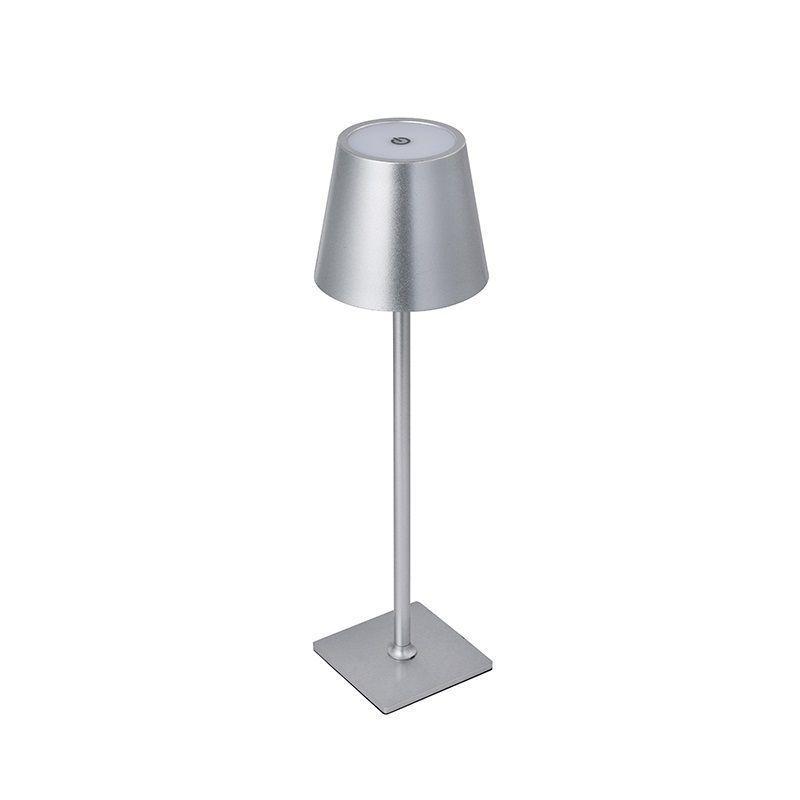 Lámpara Touch Recargable Plata USB – LED 3 Temperaturas de Luz-0