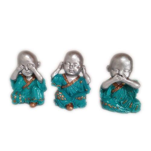 TRIO DE BUDAS SABIOS CIEGO, SORDO Y MUDO 15 CM-0