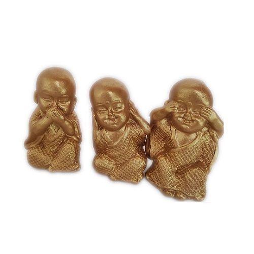 TRIO BUDAS SABIOS CIEGO SORDO Y MUDO 9CM-0