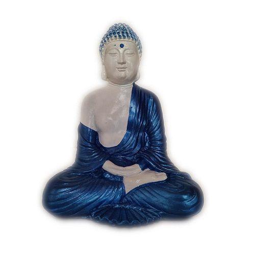 FIGURA DECORATIVA BUDA GAUTAMA AZUL 40 CM-0