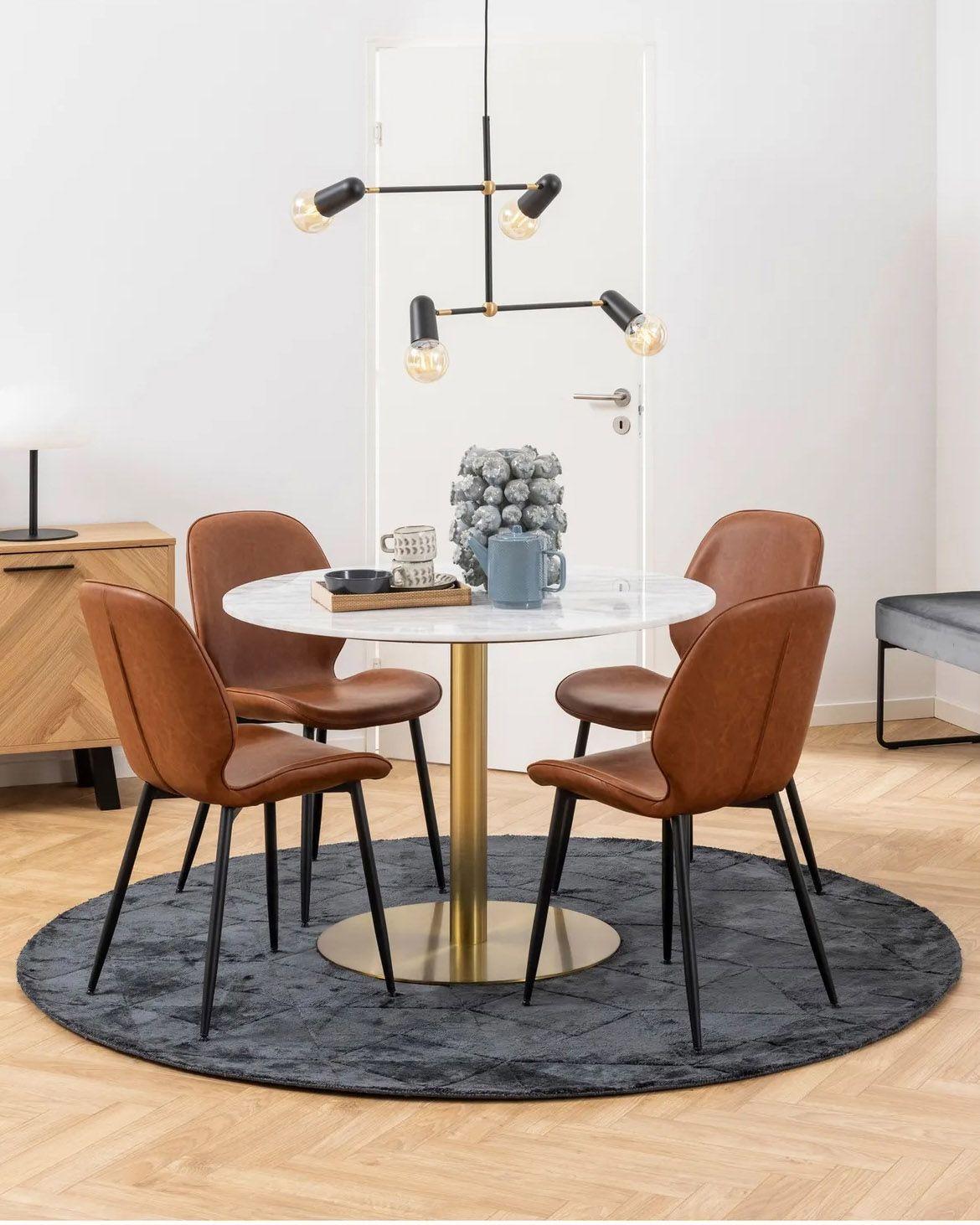 Silla de Comedor Lotta Café Set De 2 Unidades-1