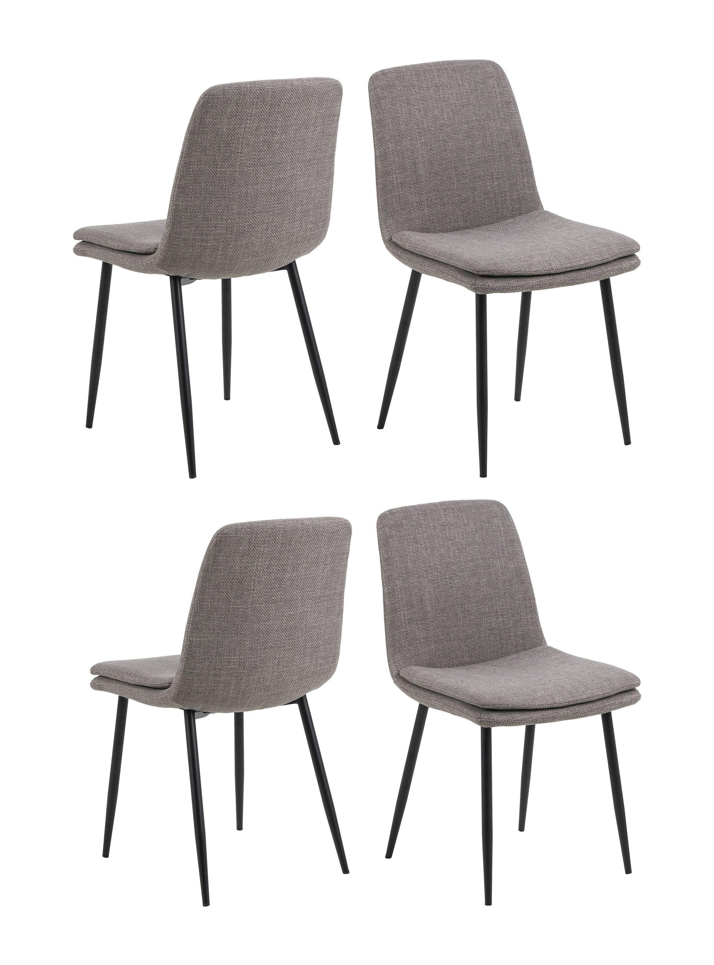 Silla De Comedor Fredda Gris Set De 4 Unidades-2