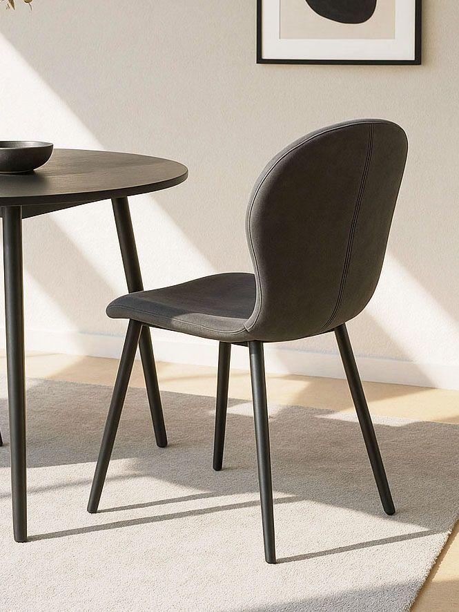 Sillas Allegra Gris Set x2 Cuero PU-5