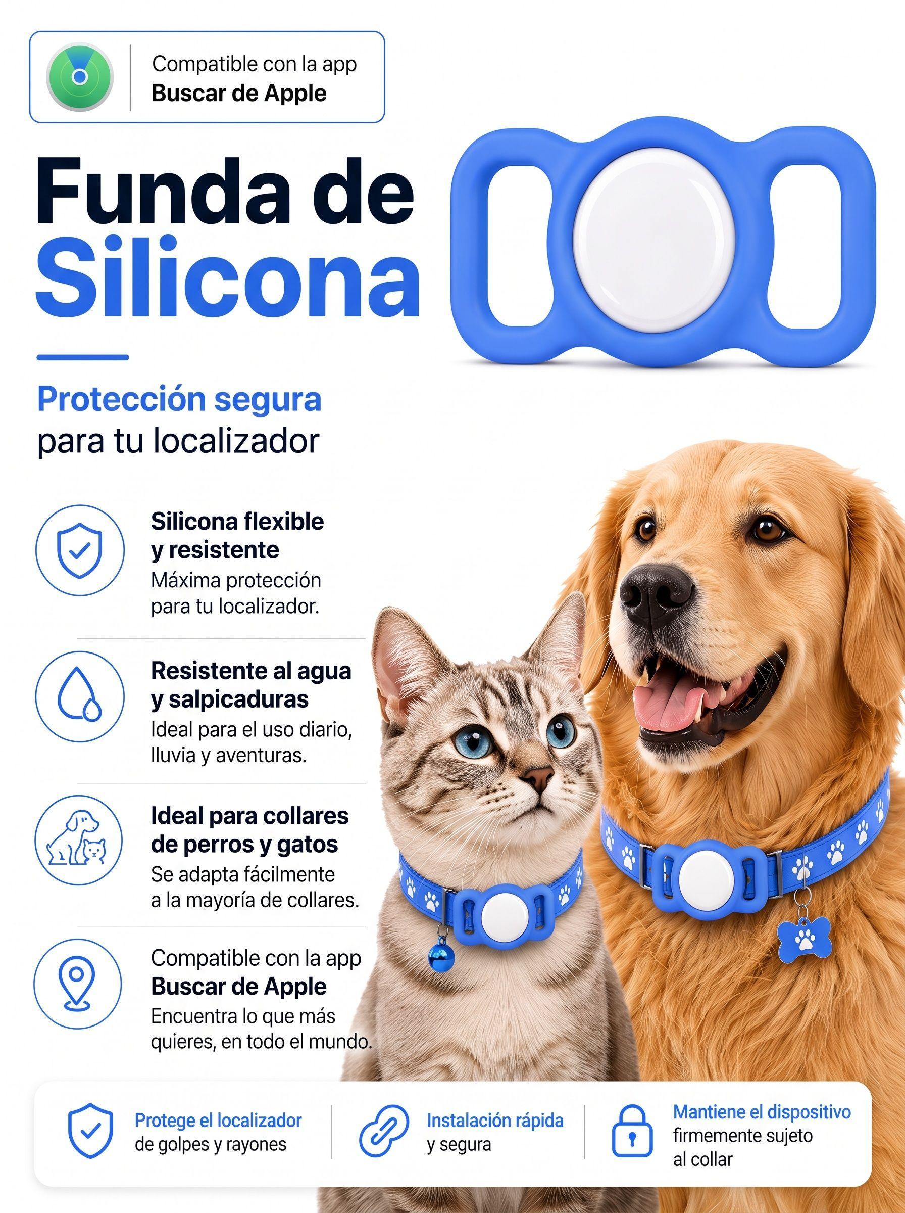 Funda de Silicona para Collar con Localizador Compatible con Apple-2