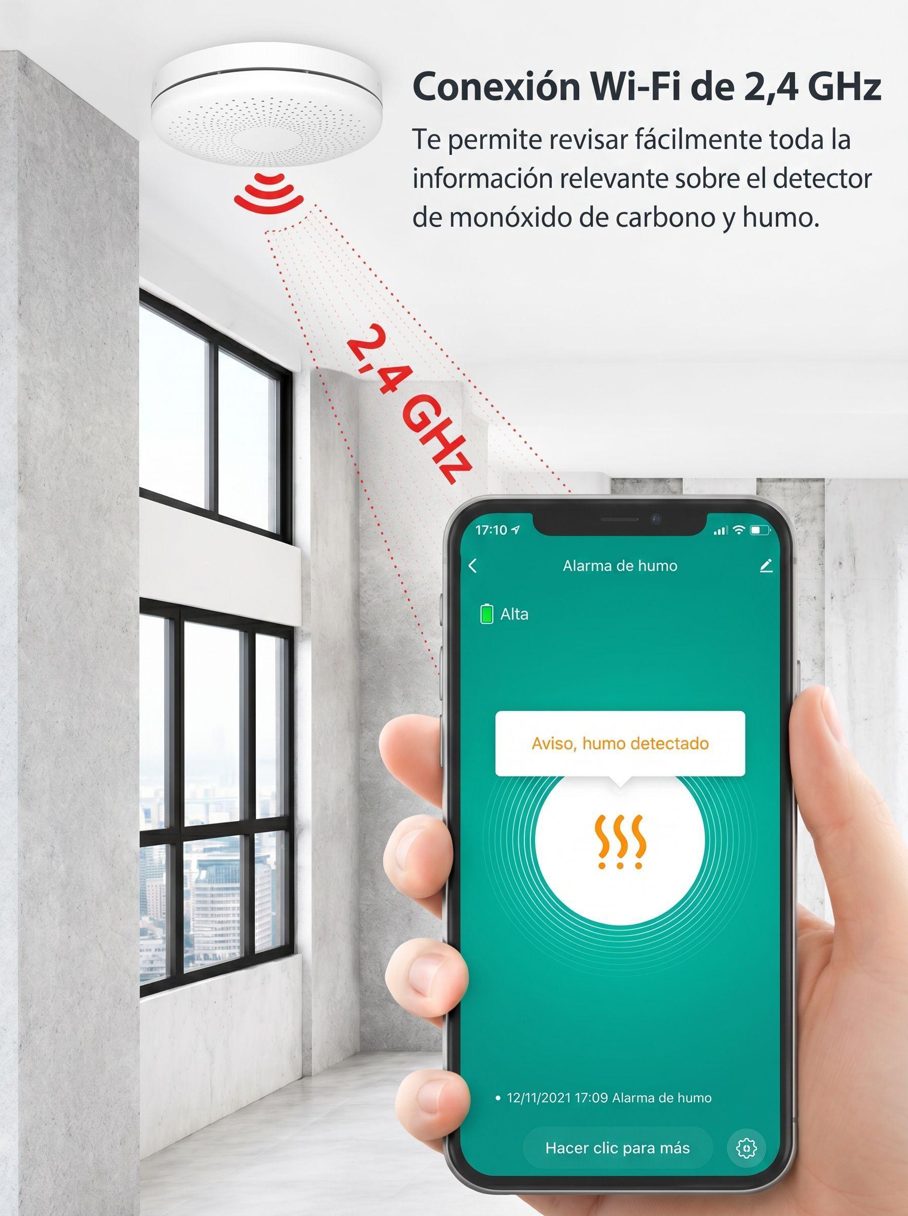 Detector Inteligente de Humo y Monóxido de Carbono WiFi-2