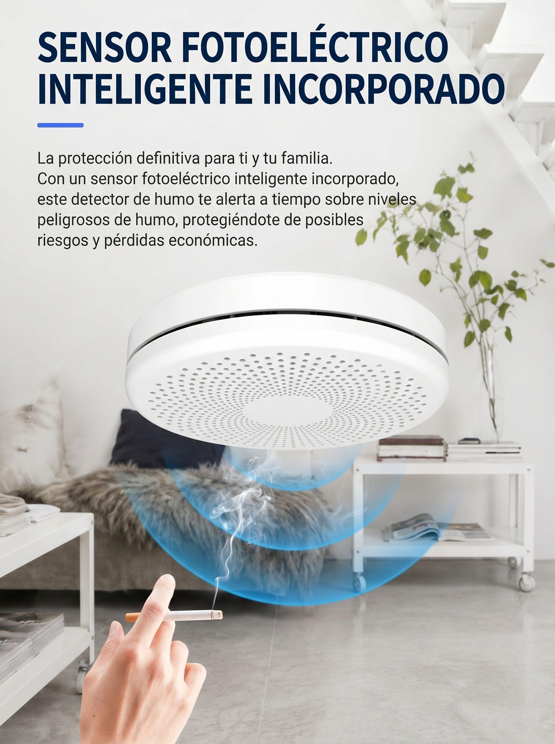 Detector Inteligente de Humo y Monóxido de Carbono WiFi-4