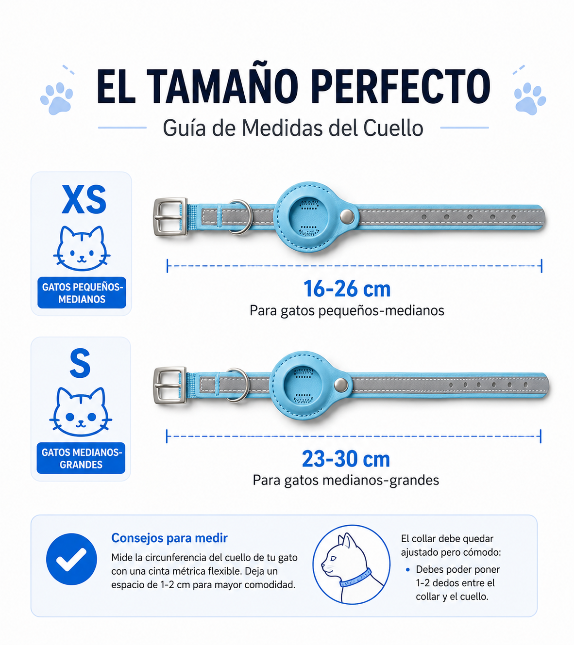 Collar de Gato con Localizador GPS compatible con Apple Seguridad para tu Mascota-3