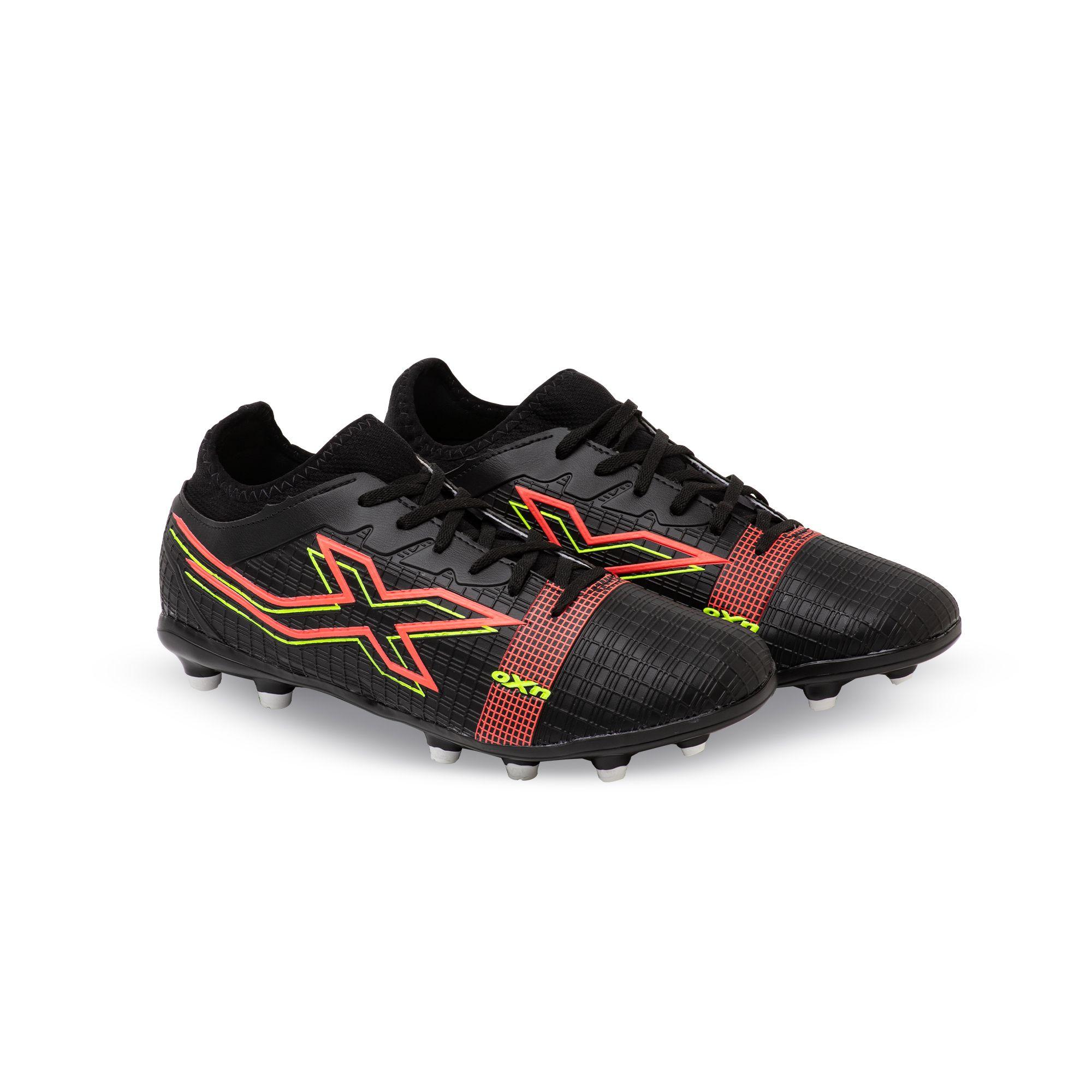 ZAPATO DE FÚTBOL OXN VELOX 4 NEO NEGRO-CORAL-3