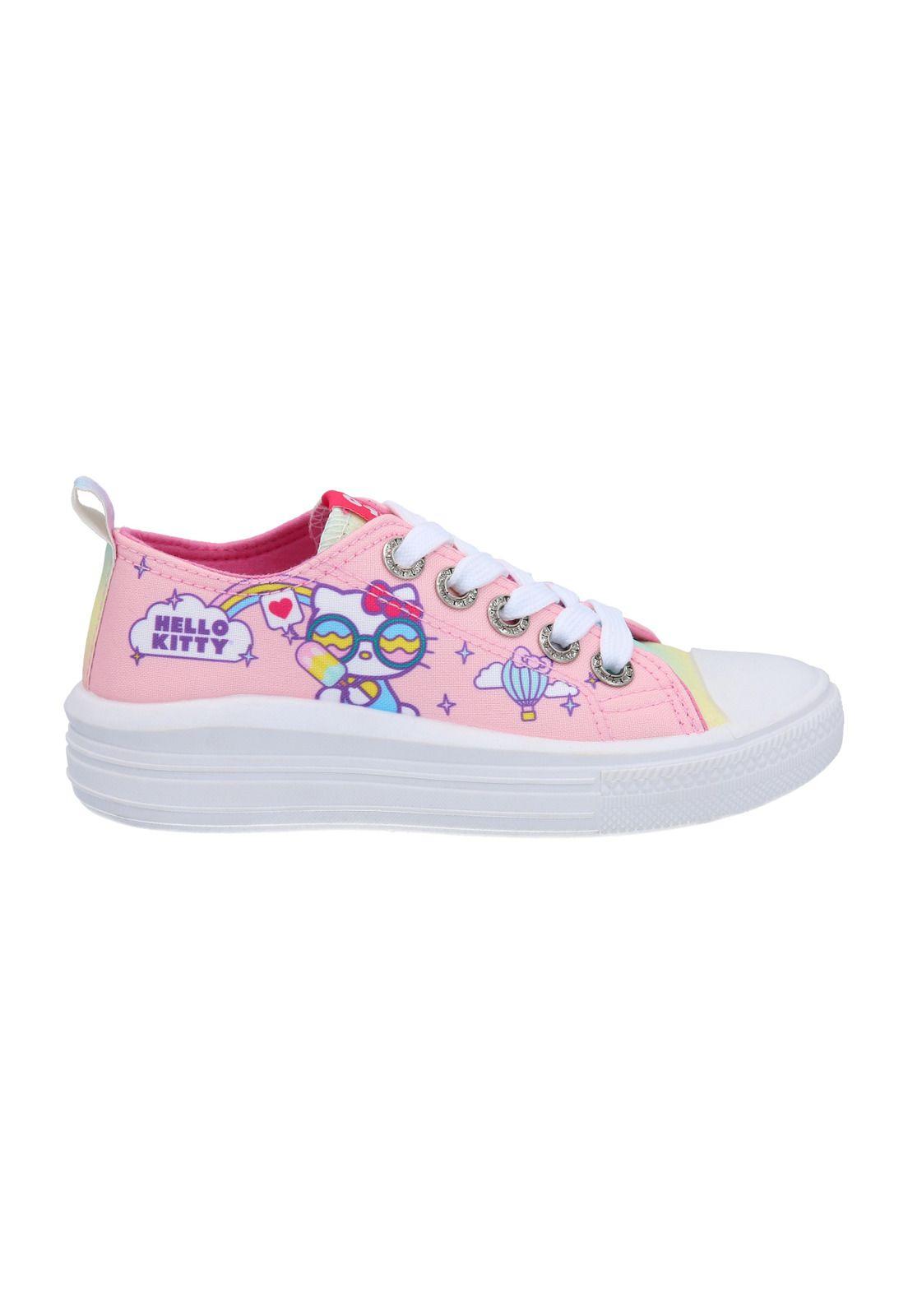 ZAPATILLA LONA BAJA HELLO KITTY ROSADO-0