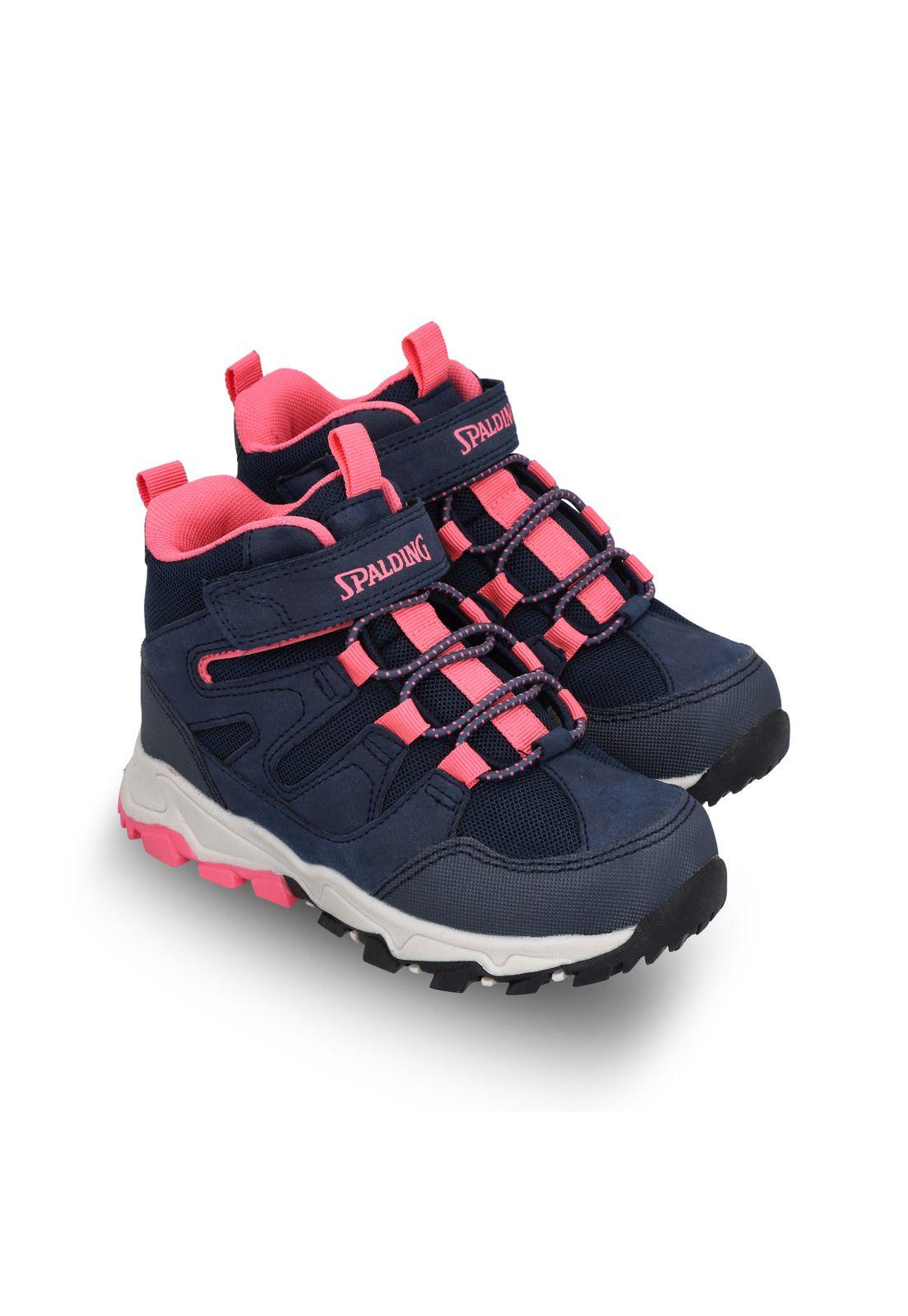 ZAPATO OUTDOOR SPALDING GOBI TODDLER GIRL NAVY-PINK-3