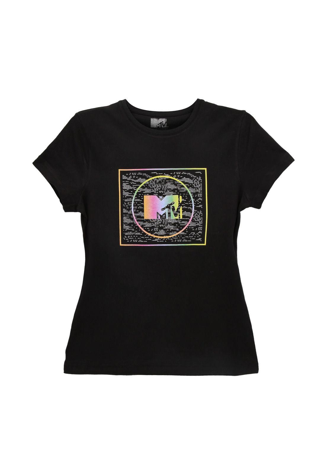 Polera mujer MTV negro-0