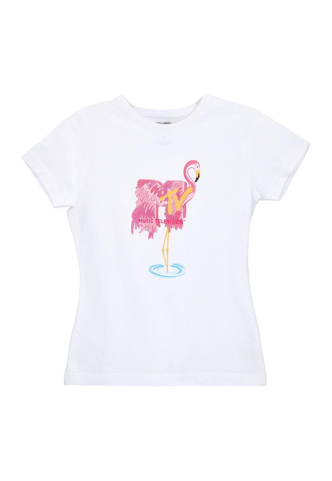 Polera mujer MTV blanco-0