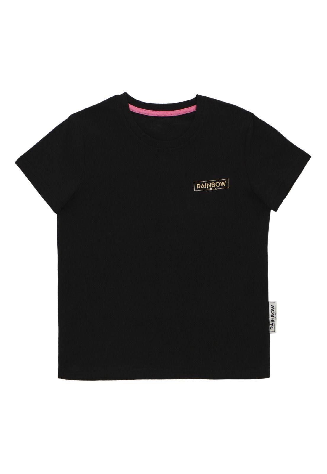 POLERA MANGA CORTA RAINBOW HIGH NEGRO-1