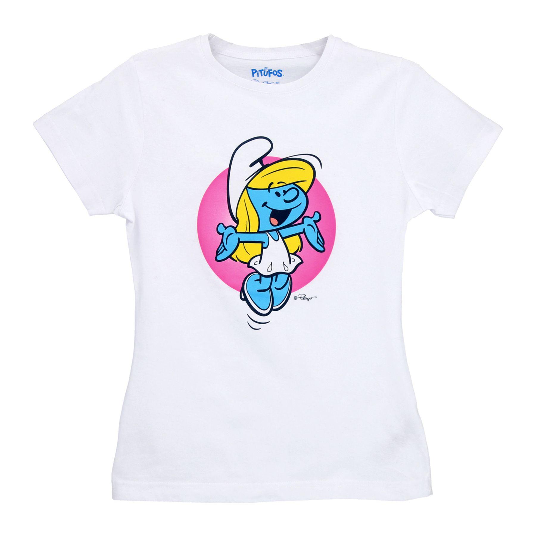 POLERA ADULTO LOS PITUFOS-0