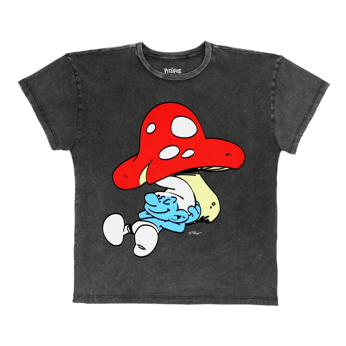 POLERA ADULTO LOS PITUFOS-0