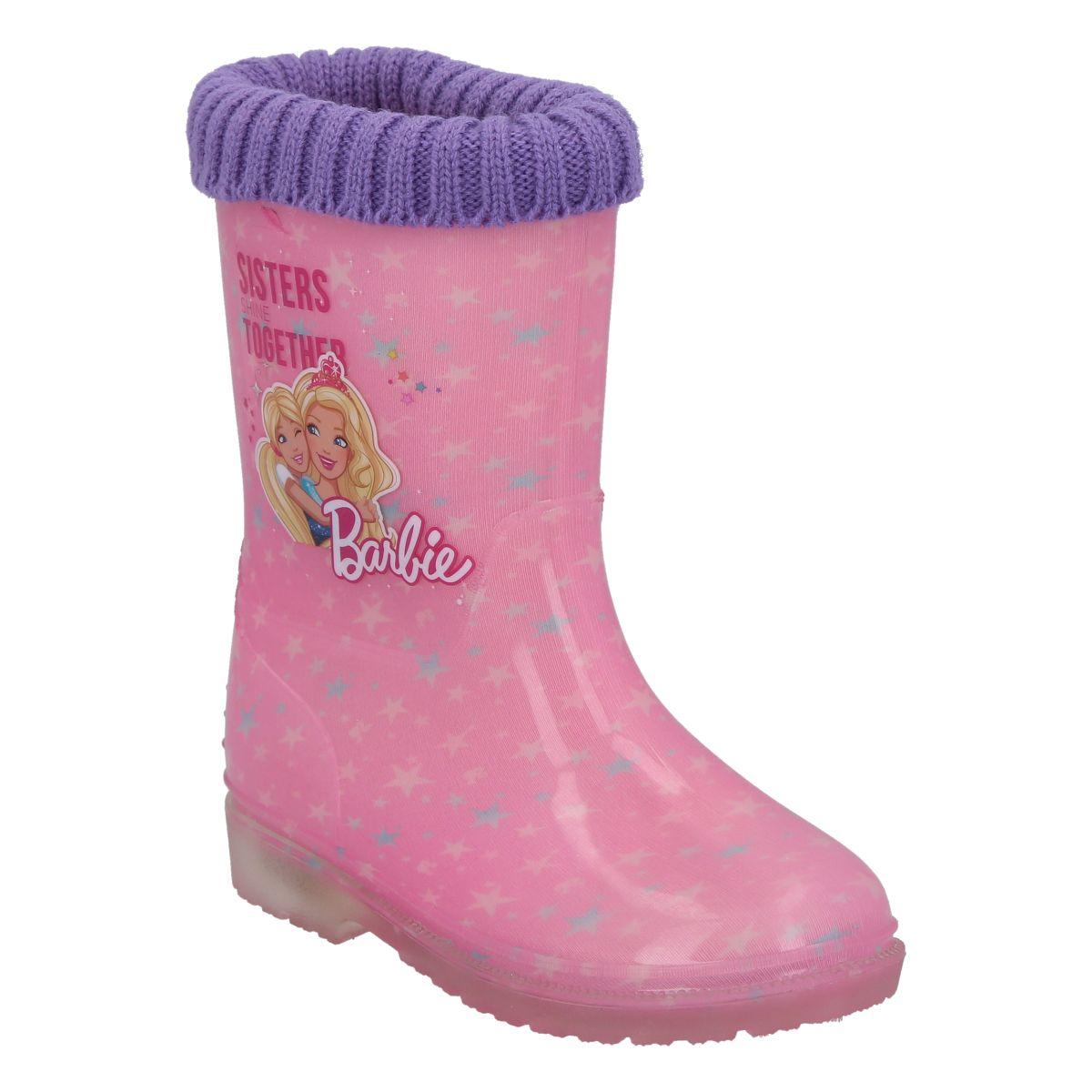 BOTAS DE AGUA CON LUCES BARBIE ESTRELLAS INFANTIL-1