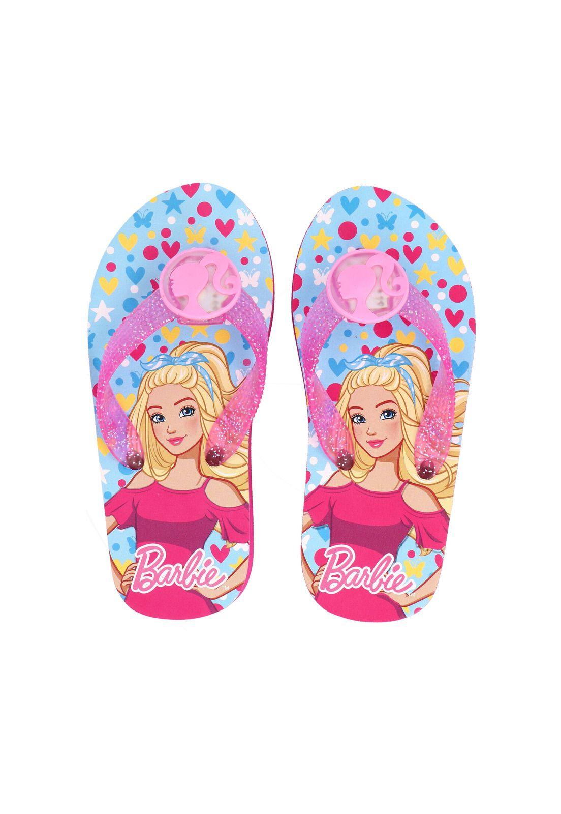 FLIP FLOP ALTAS CON LUCES BARBIE CELESTE-0