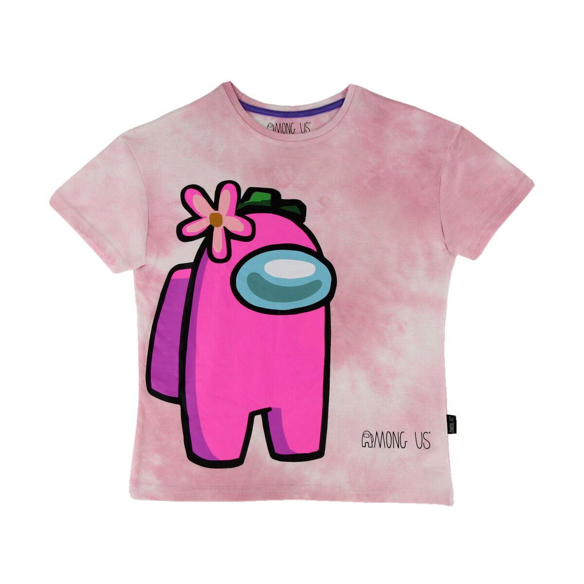 POLERA JUVENIL AMONG US TIEDYE ROSA-0