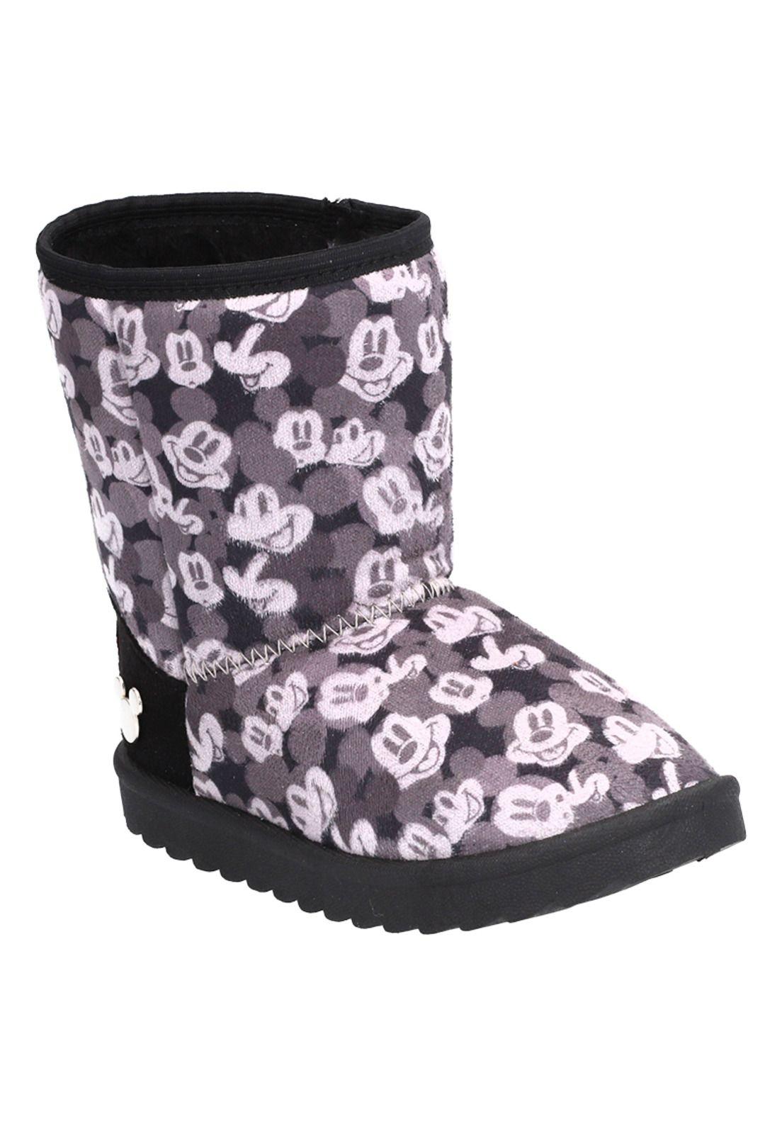 Bota Textil Infantil Disney Gris-0