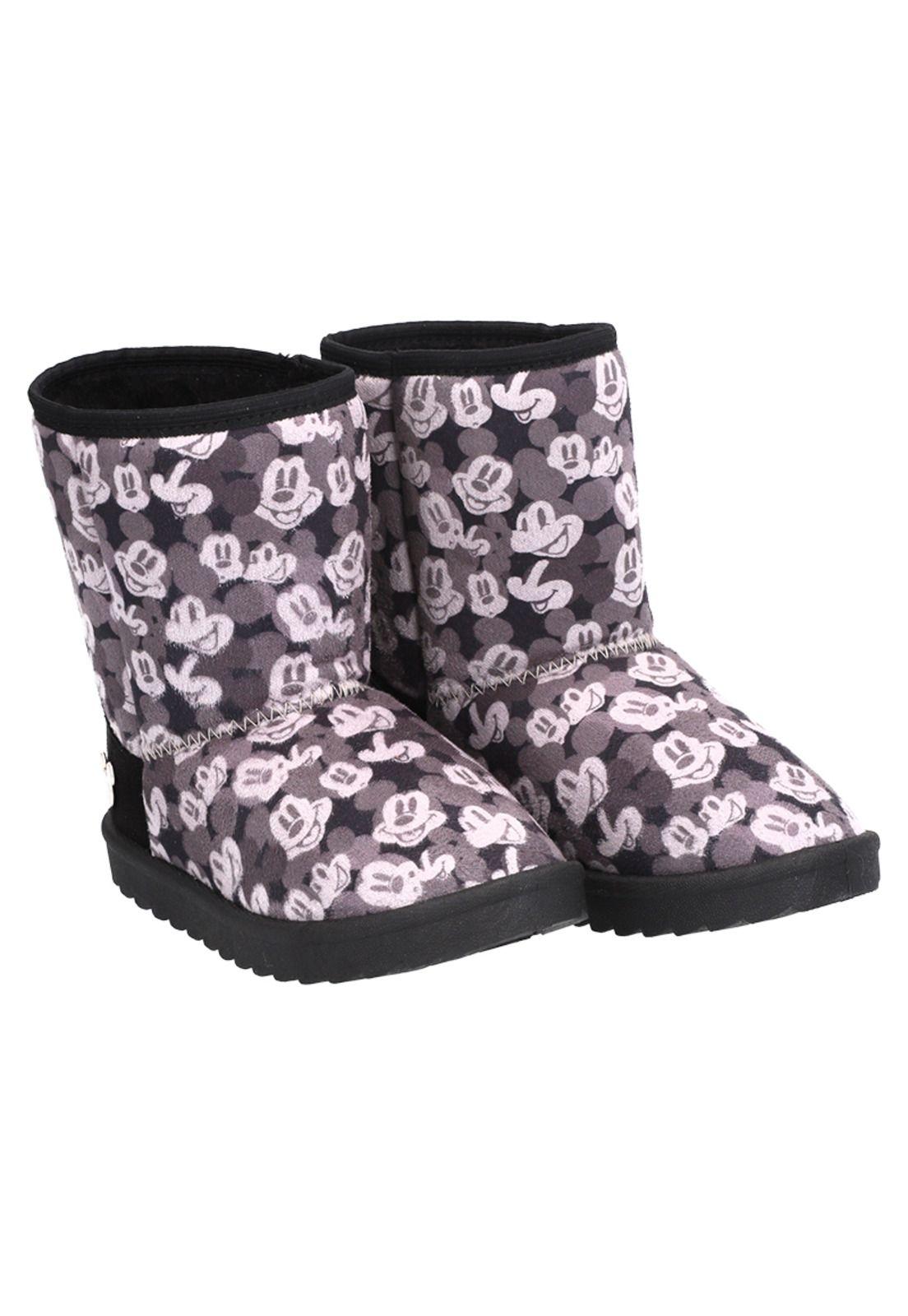 Bota Textil Infantil Disney Gris-1