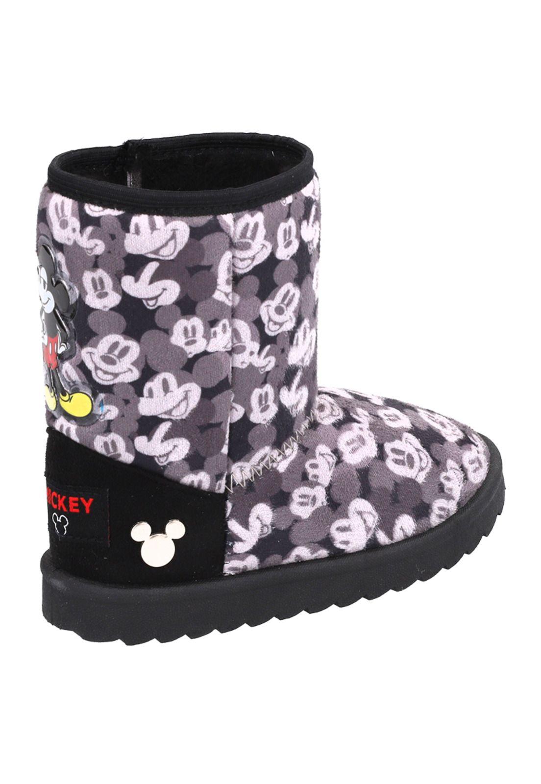 Bota Textil Infantil Disney Gris-3