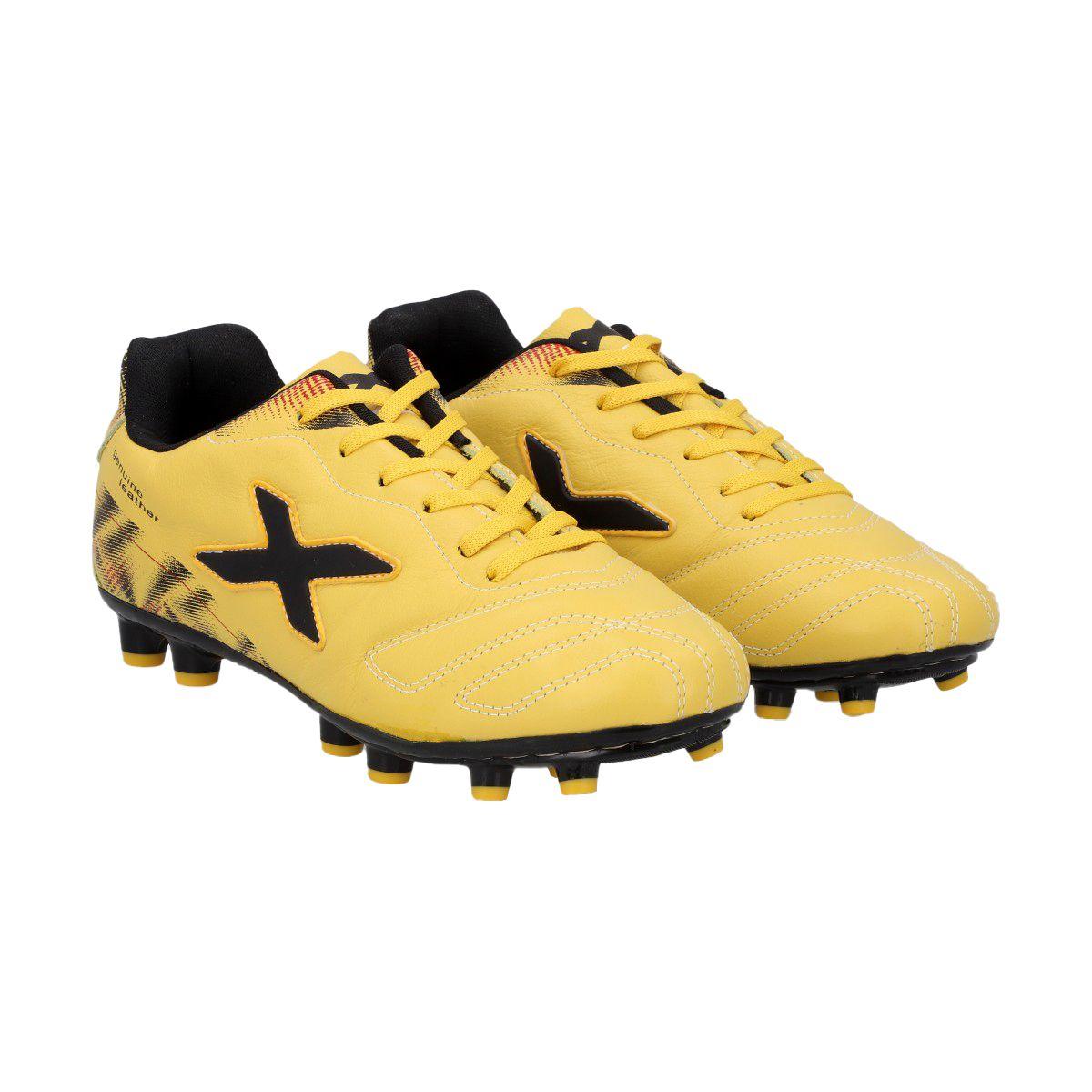 ZAPATOS DE FUTBOL FORTUNA MD ADULTO AMARILLO-1