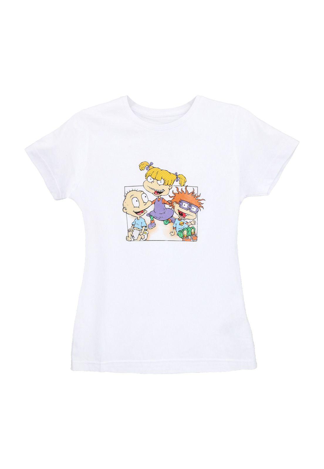 Polera mujer Nickelodeon Rugrats blanco-0