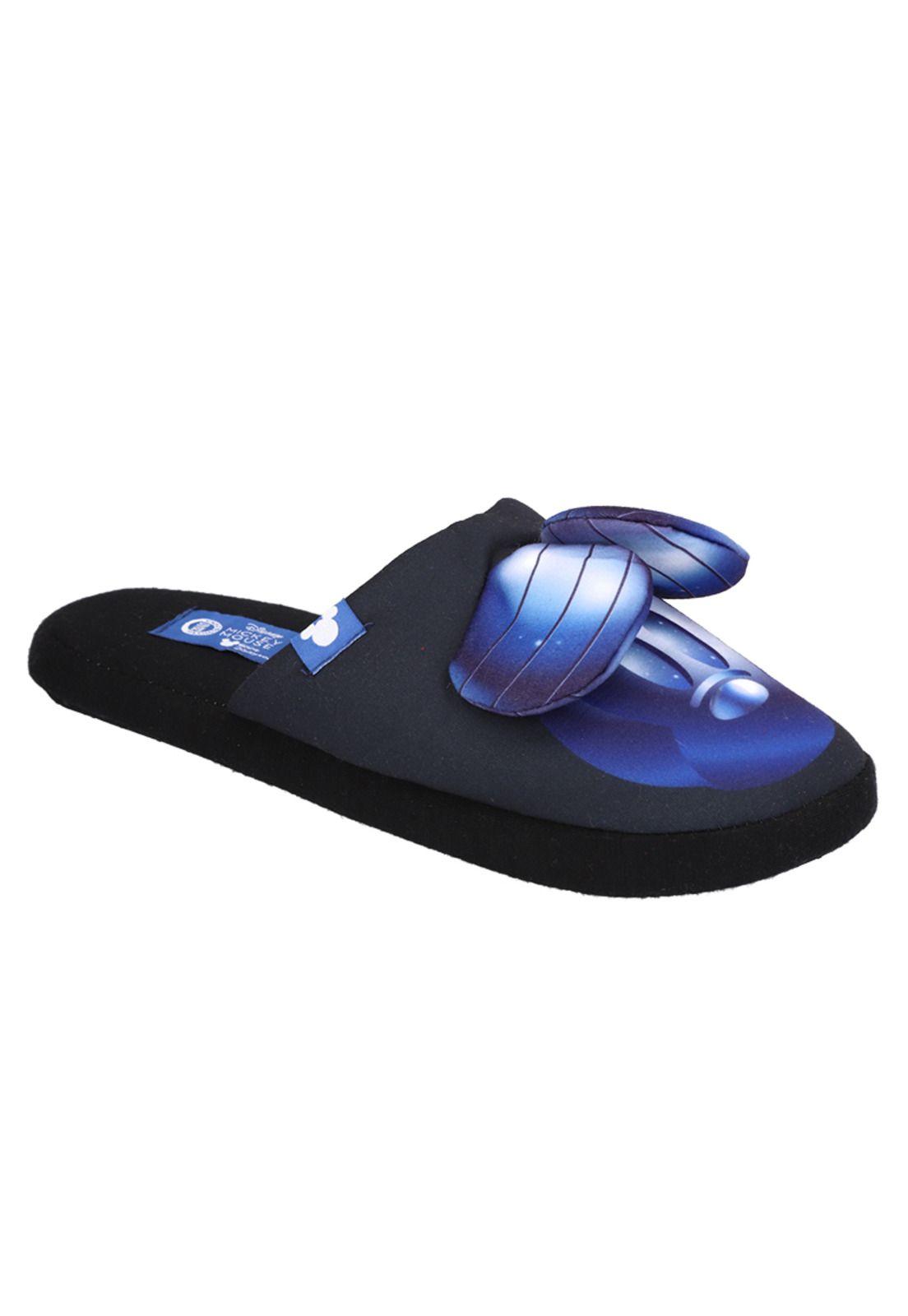 PANTUFLA 3D NEGRO MICKEY MOUSE-1