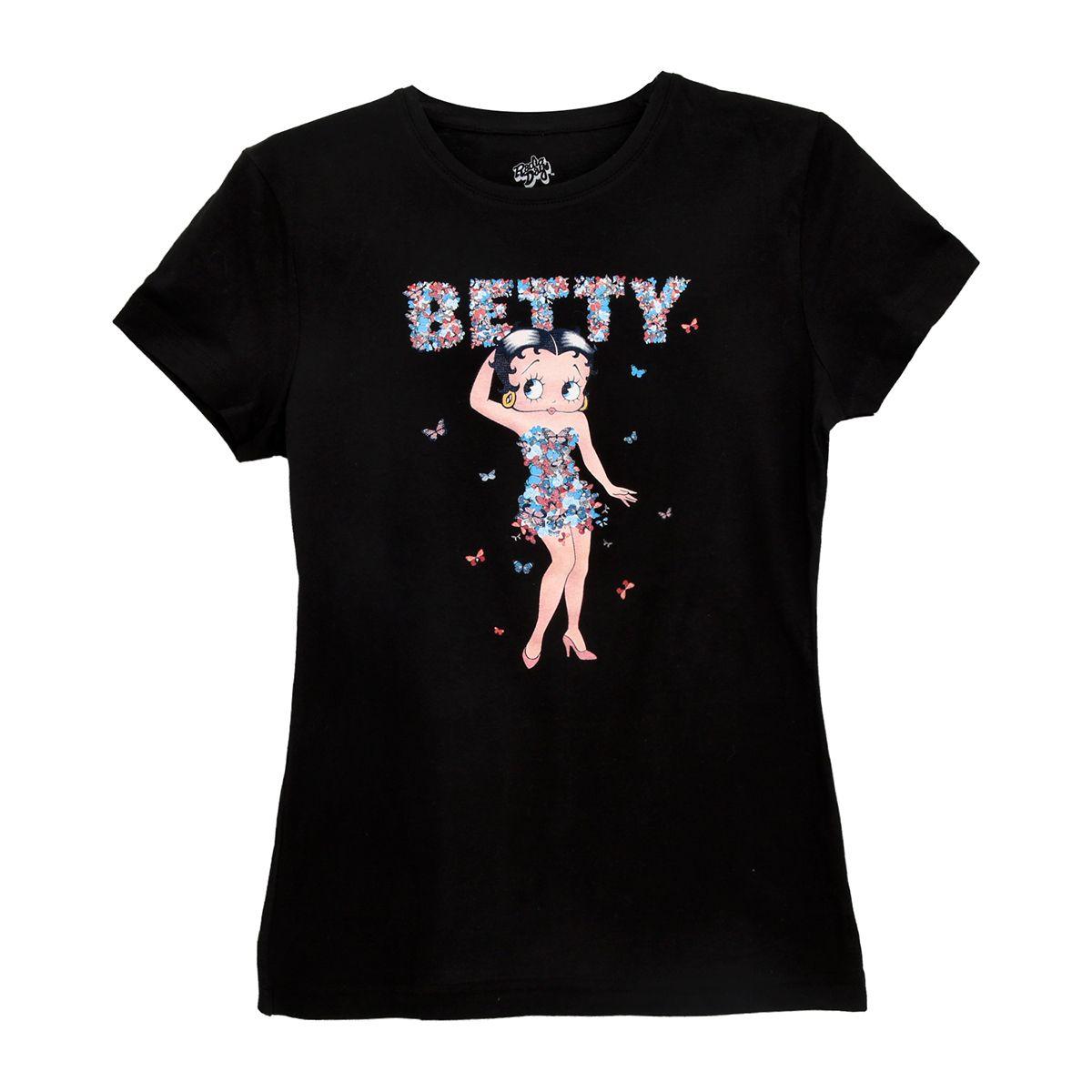 POLERA BETTY BOOP MUJER NEGRO-0