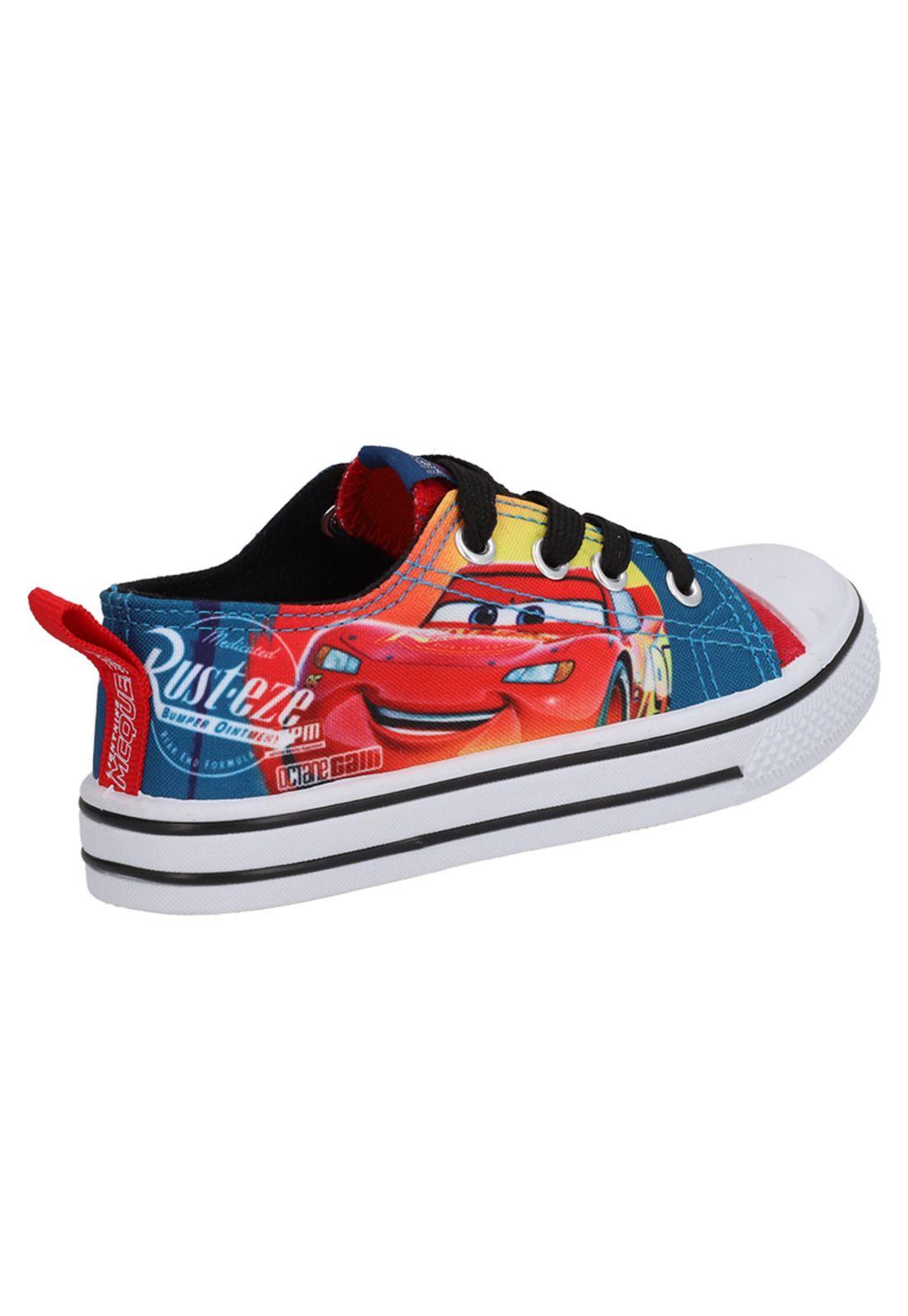 ZAPATILLA BAJA LONA INFANTIL AZUL CARS-0