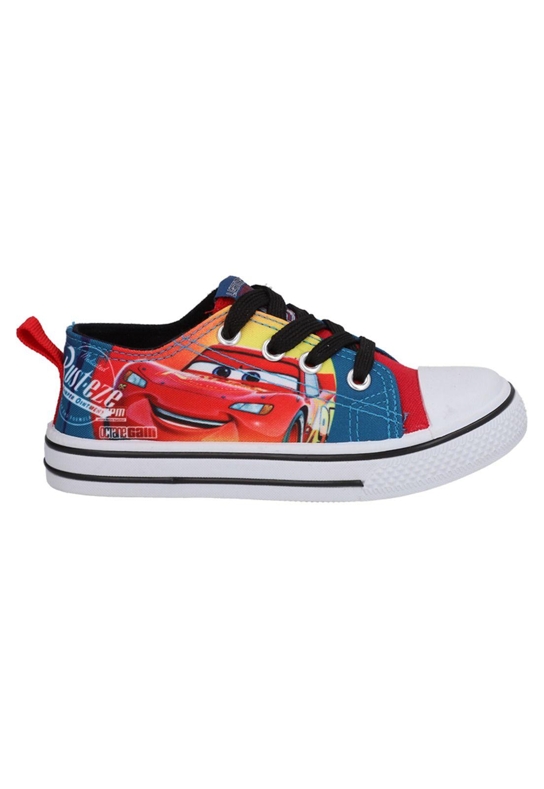 ZAPATILLA BAJA LONA INFANTIL AZUL CARS-1