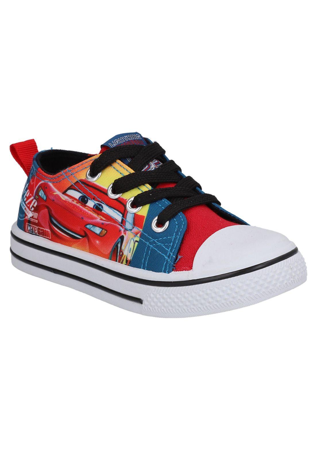 ZAPATILLA BAJA LONA INFANTIL AZUL CARS-2