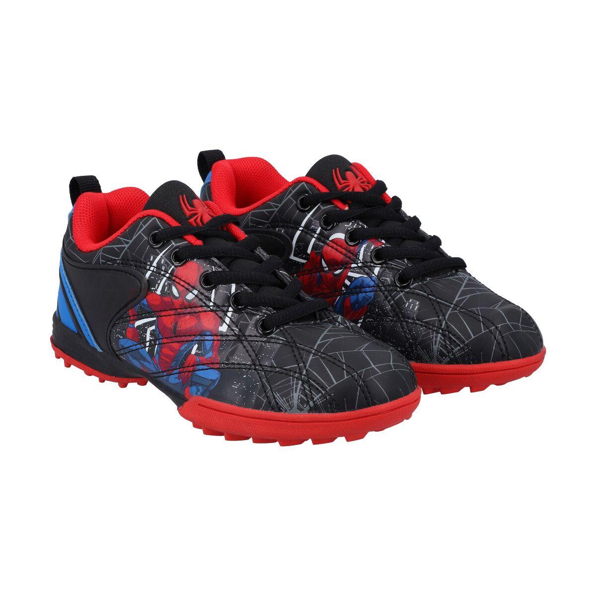 ZAPATOS DE BABY FUTBOL SPIDER-MAN INFANTIL NEGRO AZUL-2