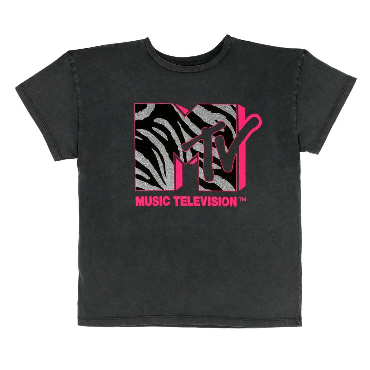 POLERA MTV GLITTER ZEBRA MUJER-0