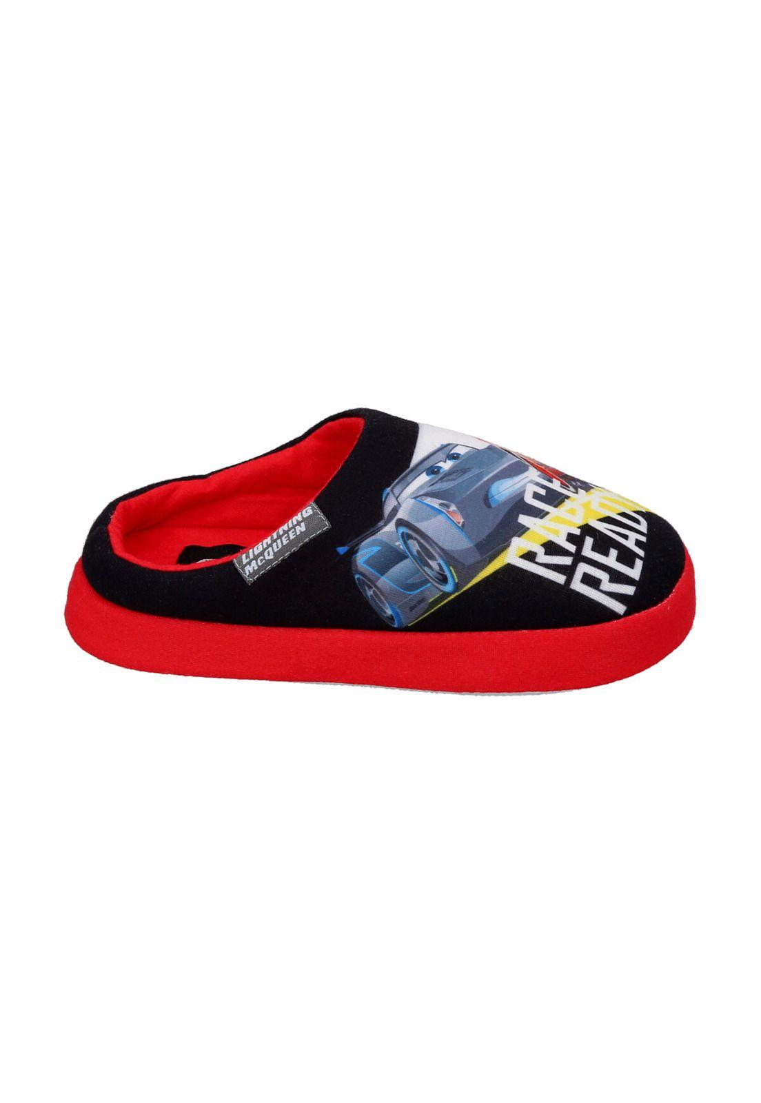 PANTUFLA BASICA INFANTIL CARS ROJO-2