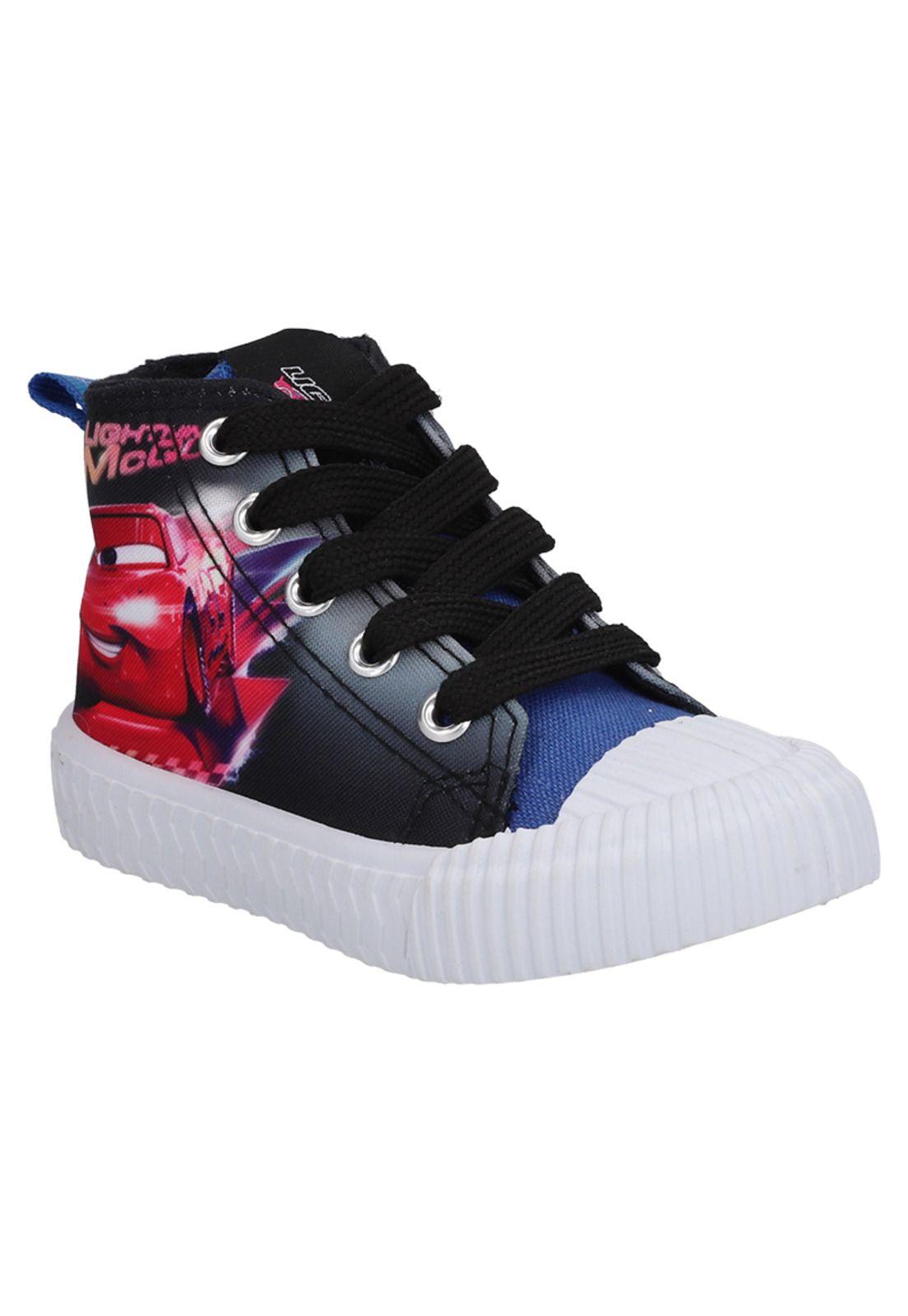 ZAPATILLAS C/BAJA LONA NEGRO CARS-0
