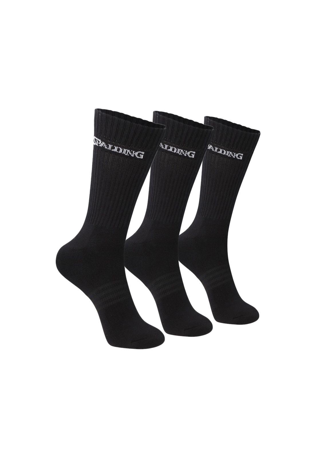 TRIPACK CALCETINES LARGOS 35-39 SPALDING NEGRO-0
